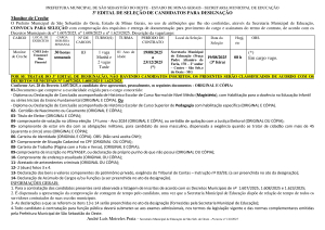 Designação de Monitor de Creche - Edital 03/2025