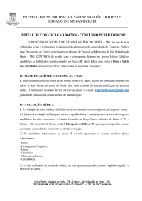 Edital de Convocação 004/2026 - Concurso Público 001/2023