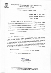 Nomeia para o cargo público candidata aprovada em Concurso Público n° 004/2023 - Decreto 1628/2025