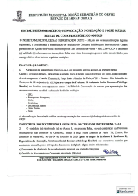 Edital de Exame Médico, Convocação, Nomeação e Posse 005/2025 - Concurso Público 004/2023
