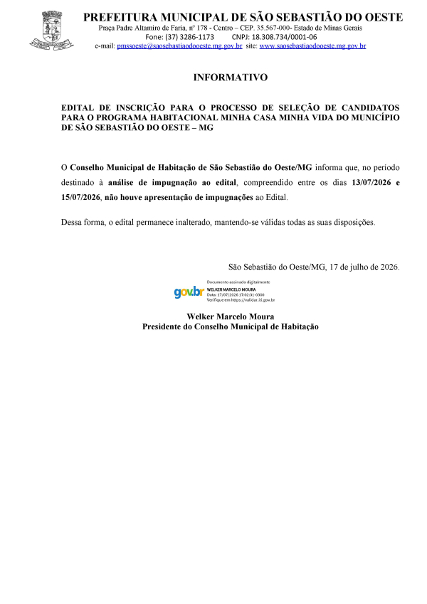 Análise de impugnação ao edital - MCMV