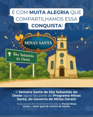 Semana Santa de São Sebastião do Oeste agora faz parte oficialmente do Programa Minas Santa