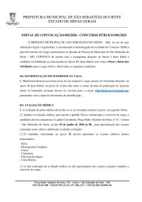 Edital de Convocação 002/2026 - Concurso Público 001/2023