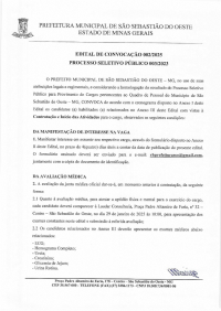 Edital de Convocação 002/2025 - Processo Seletivo Público 003/2023
