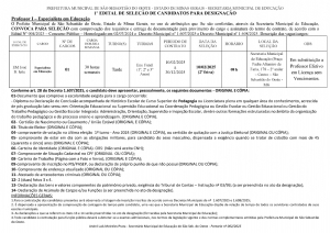 Edital 01/2025 - Convocação de Especialista em Educação