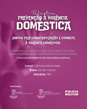 PALESTRA: PREVENÇÃO À VIOLÊNCIA DOMÉSTICA