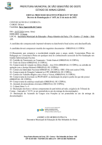 Convocação Diretor (Edital Processo Seletivo nº 007/2025)