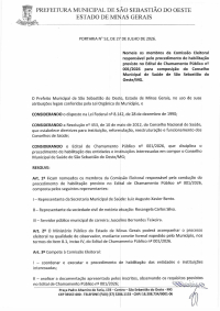 Nomeia Membros da Comissão Eleitoral responsável para composição do CMS - Portaria 52/2026