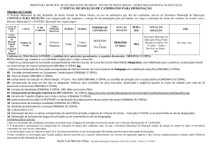 Convocação Monitor de Creche - Edital 01/2026 (08.04.2026)